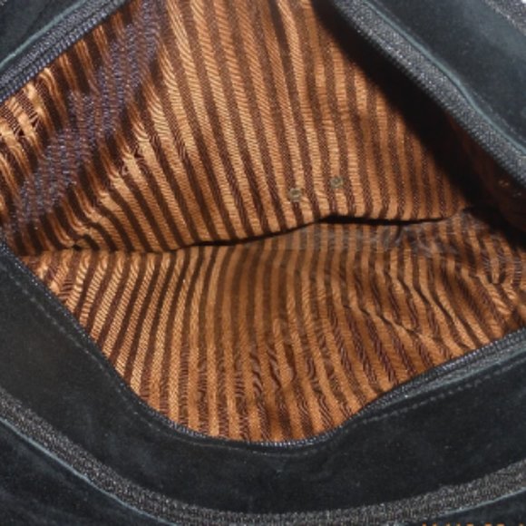 Black Suede PURSE Cowhide Purse SADDLE BAG Crossbody Purse Messenger Bag - Picture 4 of 8